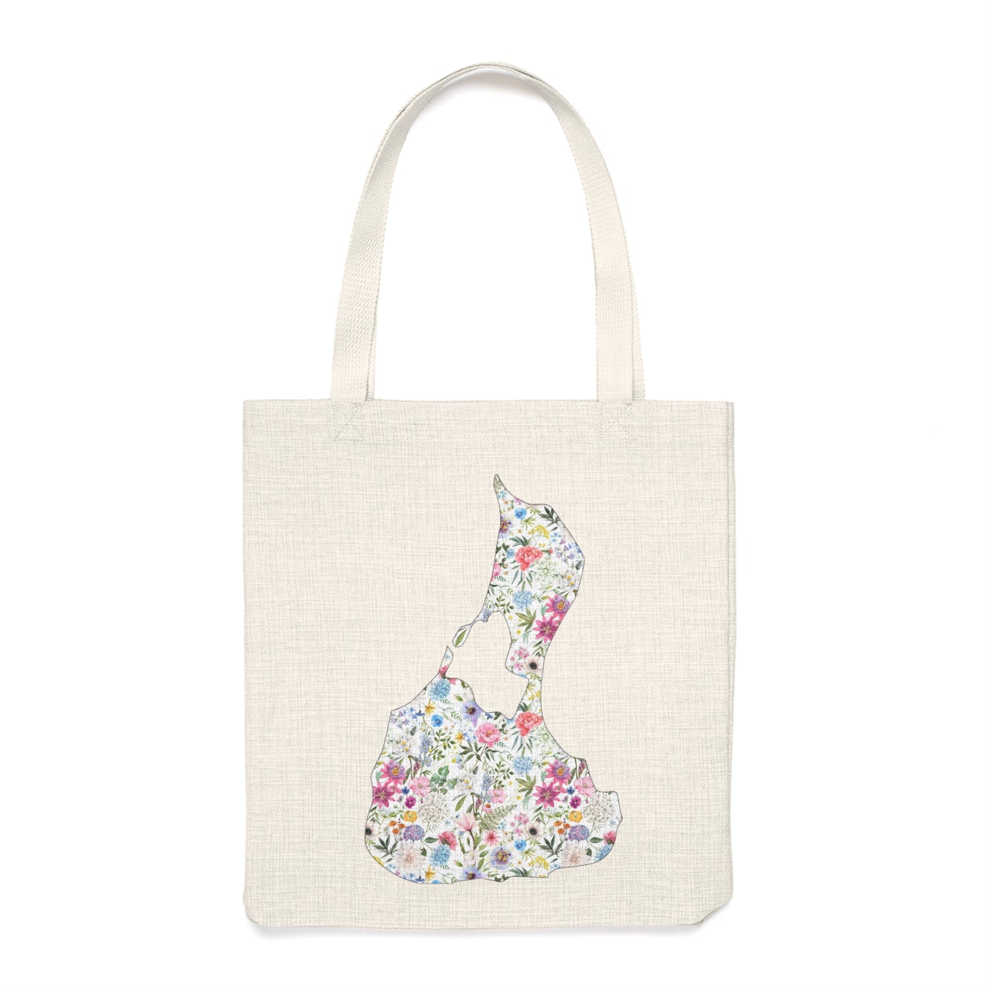 Block Island Flower Canvas Tote Bag